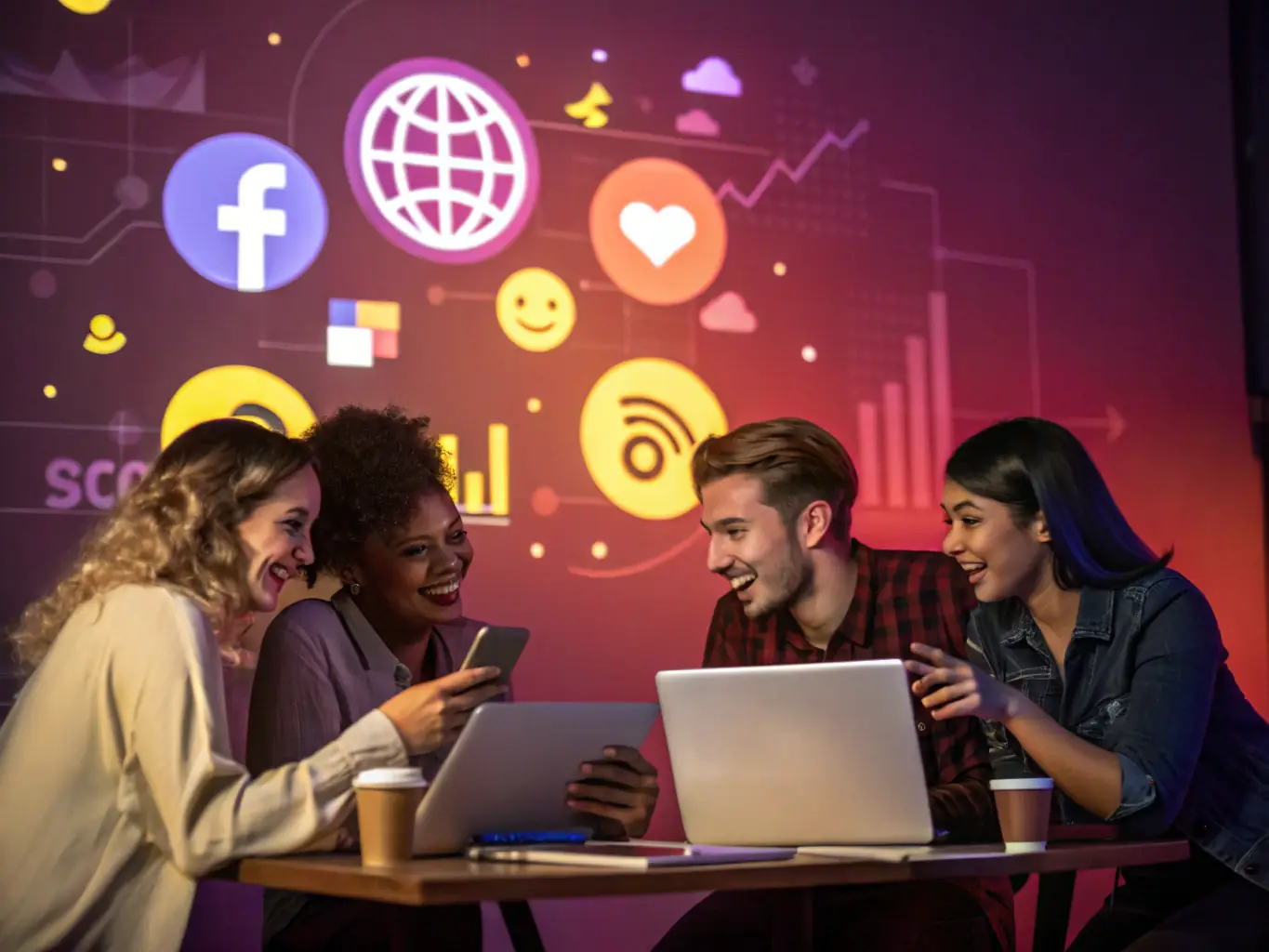 Iconiq Agency promoters creating engaging content and interacting with followers during a digital campaign activation, showcasing the brand's message and values.